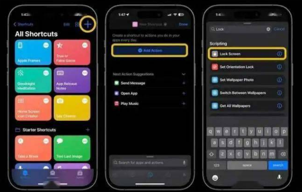 南昌苹果14锁屏维修店分享iPhone14升级iOS16.4后如何创建锁屏快捷方式 